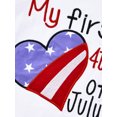 thumbnail image 6 of Karuedoo My 1st 4Th of July Outfits Baby Girl Short Sleeve Romper Tops+USA Flag Ruffle Tutu Shorts+Headband Red 0-3 Months, 6 of 6
