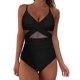 thumbnail image 1 of MKLEKYY Trajes De Baño Completo Mujer Women Mesh 1 Piece Swimwear Push Up Padded Bikini Swimsuit Training Athletic Swimwear Sport Shirred Tank Swimwear Vintage Bathing Suits, 1 of 5