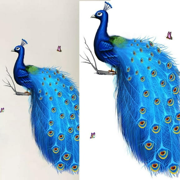 BETTERLIFE Peacock Pattern Wall Sticker Wall Art Decal For Home DIY Adhesive Decor S1J4