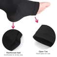 thumbnail image 4 of HUGFEGWE Compression Stockings Leg Support Hosiery Knee High Socks with Zipper for Blood Circulation, Open Toe Compression Stockings for Shape Beautiful Legs(S/M-Black) CJB91-44002, 4 of 8