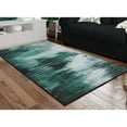 thumbnail image 3 of Deerlux Modern Living Room Area Rug with Nonslip Backing, Abstract Teal Pattern, 3 of 5