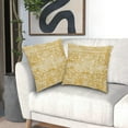 thumbnail image 4 of Yellow Boho Throw Pillow Covers 20x20 Inch Bohemian Carpet Ethnic Pillow Cases Vintage Geographic Persian Rug Decorative Farmhouse Throw Pillows Set of 2 Home Decor For Room Porch Patio Couch Outdoor, 4 of 6