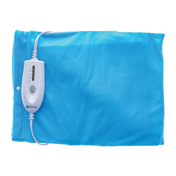 BodyMed Moist & Dry Heating Pad with Auto Shut Off Heating Pad for Neck, Shoulder, Back and Muscle Discomfort Relief - 12 in. x 15 Inch, Blue