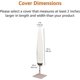 thumbnail image 2 of Parasol Cover, 17.8 x 58.4 x 193 cm, Beige+Light Brown, 2 of 5