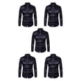 thumbnail image 2 of Qarigey Camisa para hombre de manga larga formal con cuello vuelto - Buen corte para cuerpo normal Camisa lavable a máquina para hombre de Type2 NO2, 2 of 6