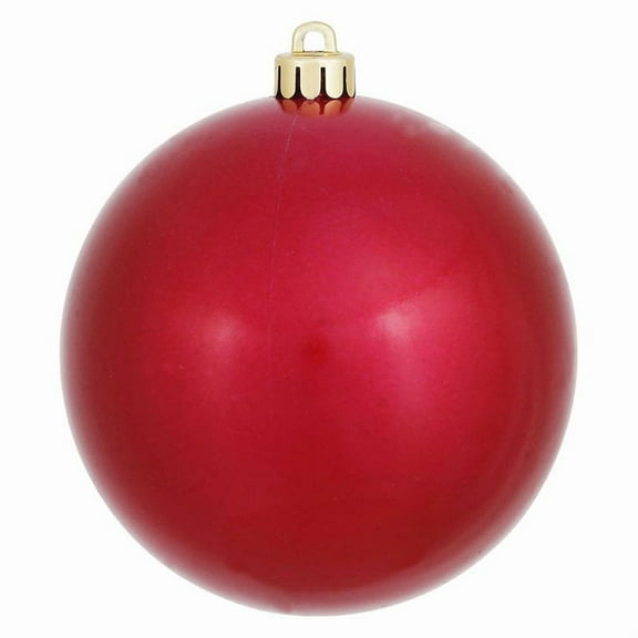 Vickerman 4.75" Wine Candy Ball Ornament, 4 per Bag