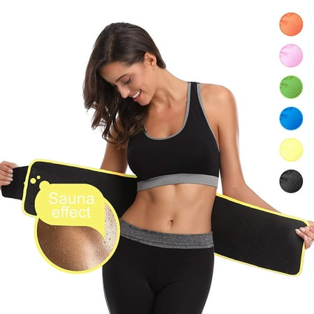 Waist Trimmer Weight Loss Ab Belt for Women & Men - Waist Trainer Stomach Wrap, Womens Waist Trainer Belt with Sauna Effect, for Weight Loss Workout Fitness, running, jogging, yoga, (The Best Ab Workout For Females)