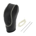 thumbnail image 1 of Cubierta de pomo de cambio de marcha Unique Bargains para Ford Focus 2012-2018, protector de mango de cambio antideslizante de cuero sintético, 1 Pc, texturizado, negro beige, 1 of 6