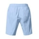 thumbnail image 5 of pstuiky Pantalones cortos de gimnasio, Pantalones cortos de lino con cintura elástica y botones de color liso para hombre, versátiles y a la moda. Pantalones cortos de baloncesto, 5 of 8