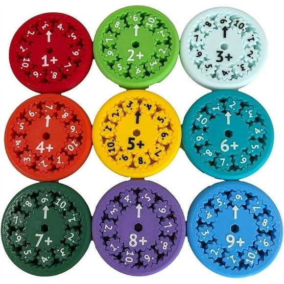 Graflsoa Interactive Math Learning Fidget Spinners - Educational Arithmetic Toys for Kids, Vibrant Colors, Classroom & Homeschooling Essential