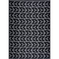 thumbnail image 3 of Playa Rug Reversible Indoor/Outdoor 100% Recycled Plastic Floor Mat/Rug - Weather, Water, Stain, Fade and UV Resistant - Amsterdam- Black & Gray (8'x10'), 3 of 6