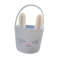 thumbnail image 3 of Cesta de conejito de Pascua con asa, adorable bolsa de golosinas vacía, organizador de almacenamiento Azul, 3 of 9