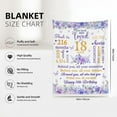thumbnail image 4 of LHSHID 18th Birthday Blanket Gifts 18 Years Old Purple Floral Gift for Girls 18th Birthday Decorations for Daughter Friends 18th Bithday Soft Throw Blanket 40"x50", 4 of 6