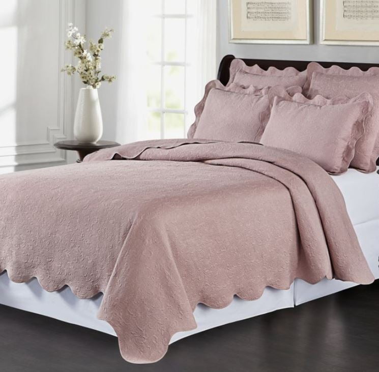 Lyon Matelasse Twin Coverlet Set In Wisteria Walmart Com