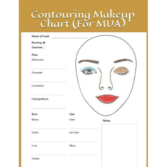 Contouring Makeup Chart: Paper Chart for Makeup Artist (Paperback)