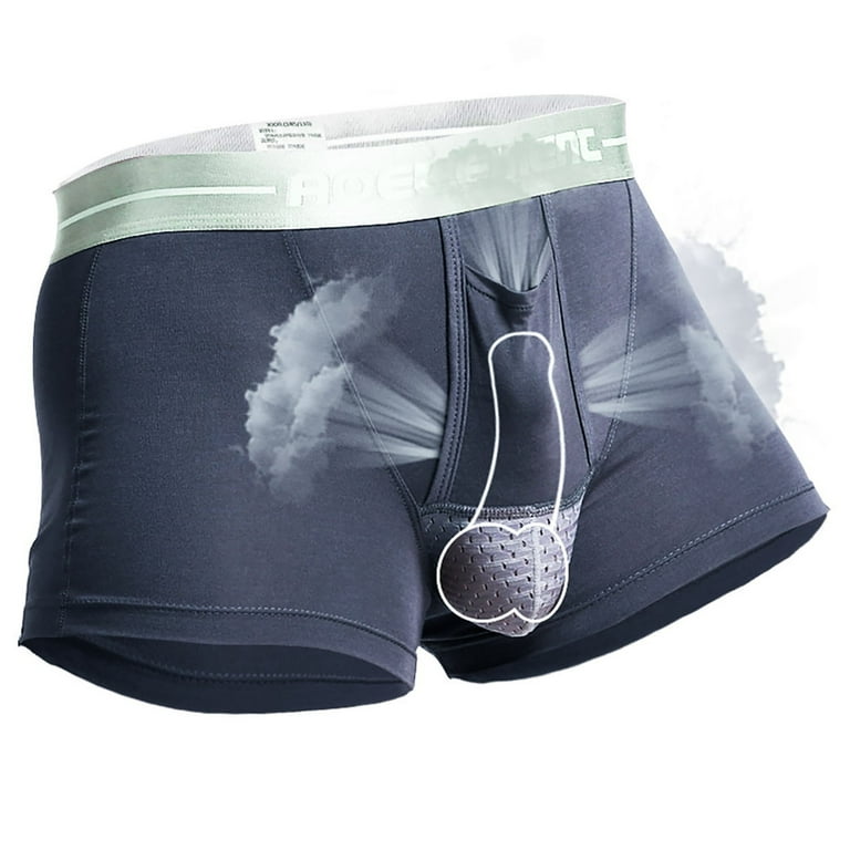 nsendm Breathe Underpants Separation Underwear Menâ€™s Men's underwear Mens C  Ring Briefs Underpants Grey XX-Large 