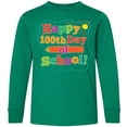 thumbnail image 3 of Inktastic Happy 100th Day of School Long Sleeve Youth T-Shirt, 3 of 5