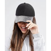 Womens Studded Rhinestone Baseball Cap Dad Trucker Hat Sparkle Bling Sun Hat