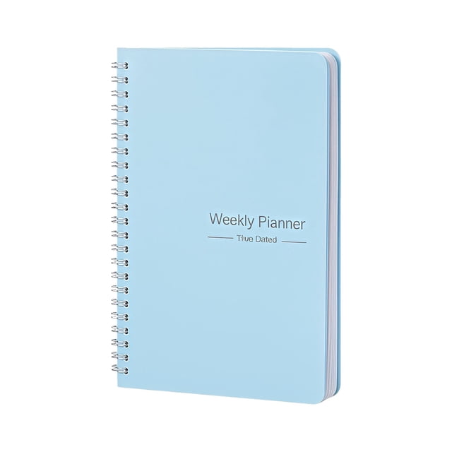 Kjfeif Undated A5 Weekly Planner, 5.7x8 Inch Spiral Notebook with Goal Setting, Habit Tracking, and To-Do Lists, Organization for Work and Personal Life