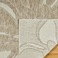 thumbnail image 4 of Tropea Woodbury Casual Tropical Floral Beige Ivory Premium Flatweave UV Resistant Indoor Outdoor Area Rug, 5x8, 4 of 5