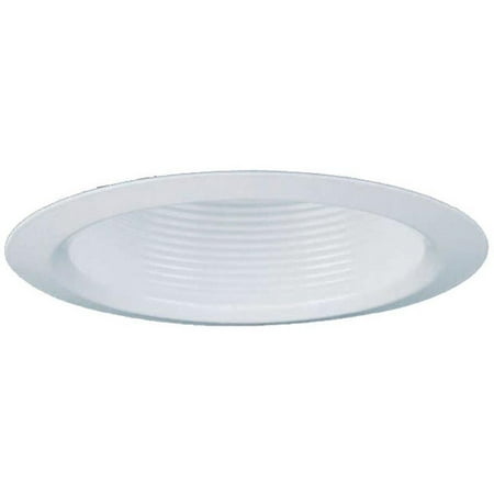 Incandescent Shallow Ic Trim - Lithonia Lighting 3B1 Baffle Shallow Indoor Recessed Trim, 4 Inch Round, White, 35 W PAR20 Incandescent Lamp