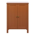 thumbnail image 2 of Ktaxon Bathroom Floor Cabinet Storage with 2 Doors and Adjustable Shelves, Brown, 2 of 10