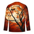 thumbnail image 4 of FDGIU Men's Halloween Graphic Tees Men Casual Round Neck Long Sleeve Pullover Halloween Printed T-Shirt Blouse Tops Casual Shirts, 4 of 5