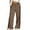 Coffee, variant on GTEYOIJN Ladies' Casual Pants Scrub Pants Wide Leg Sweatpants Women Baggy Elastic High Waisted Pants Loose Fit Pull On Track Flare Trouser