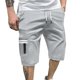thumbnail image 2 of pstuiky Pantalones cortos cargo para hombre, Pantalones cortos de trabajo para hombre, de verano, finos, holgados, de pierna recta, con múltiples bolsillos y cremallera, informales, 2 of 9