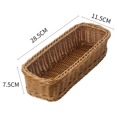 thumbnail image 3 of 5X Desktop Cutlery Storage Basket Woven Basket Restaurant Tableware Drain Storage Box Tableware Storage Basket, Brown, 3 of 5