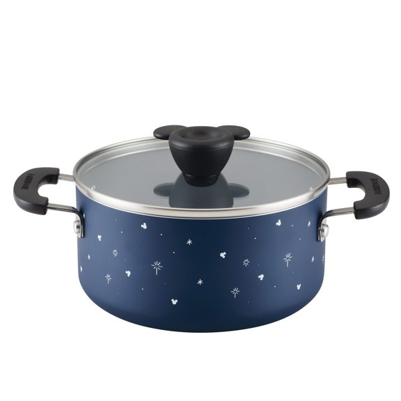 Farberware Disney Bon Voyage 3 Quart Ceramic Nonstick Saucepot with Lid, Dishwasher Safe, Blue