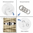 thumbnail image 4 of Xipuska Halloween Shower Curtain - Water Repellent Fabric Shower Curtains Washable, Funny Cartoon Horror Spooky Eyes in Bandage Decorative Polyester Cloth Bathroom Curtains Modern Bath Decor 72"x72", 4 of 6