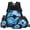 Blue Fire Soccer, variant on HUIACONG Fire & Ice Football Kids Backpack Set, Complete Kit with Lunch Bag, Water Bottle Holder and Pencil Case, Spacious Daypack for Boys