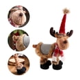 thumbnail image 3 of Christmas Large Standing Elk Stuffed Plush Doll with Retractable Legs Reindeer, 3 of 3