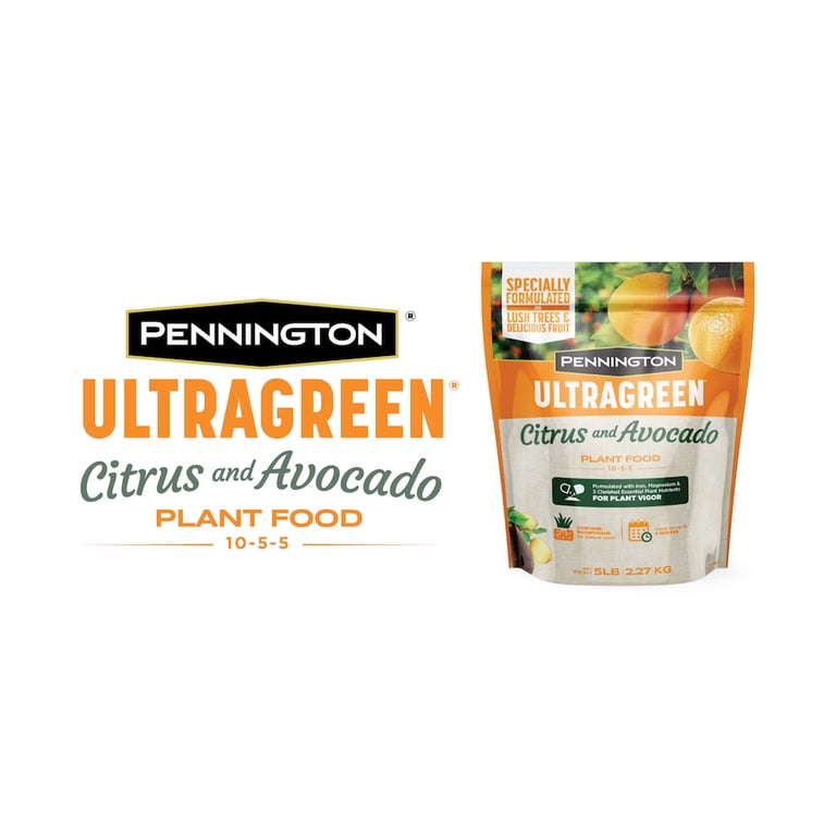 Pennington Ultragreen Citrus & Avocado Plant Food, 10-5-5 Fertilizer 5lb -  Walmart.com