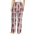 thumbnail image 3 of Balery Red Lobster With Claws print Women's Pajama Pants,Ultra Lightweight Pjs,Lounge Pant-X-Large, 3 of 9