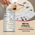 thumbnail image 4 of Plantilla de metal para diario, marcapáginas, plantillas de metal para diario, reutilizables, de acero inoxidable, de 4 x 7 pulgadas, 4 of 9