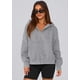 thumbnail image 2 of Sudadera con Cierre PRETTYGARDEN para Mujer Gris XL, 2 of 6