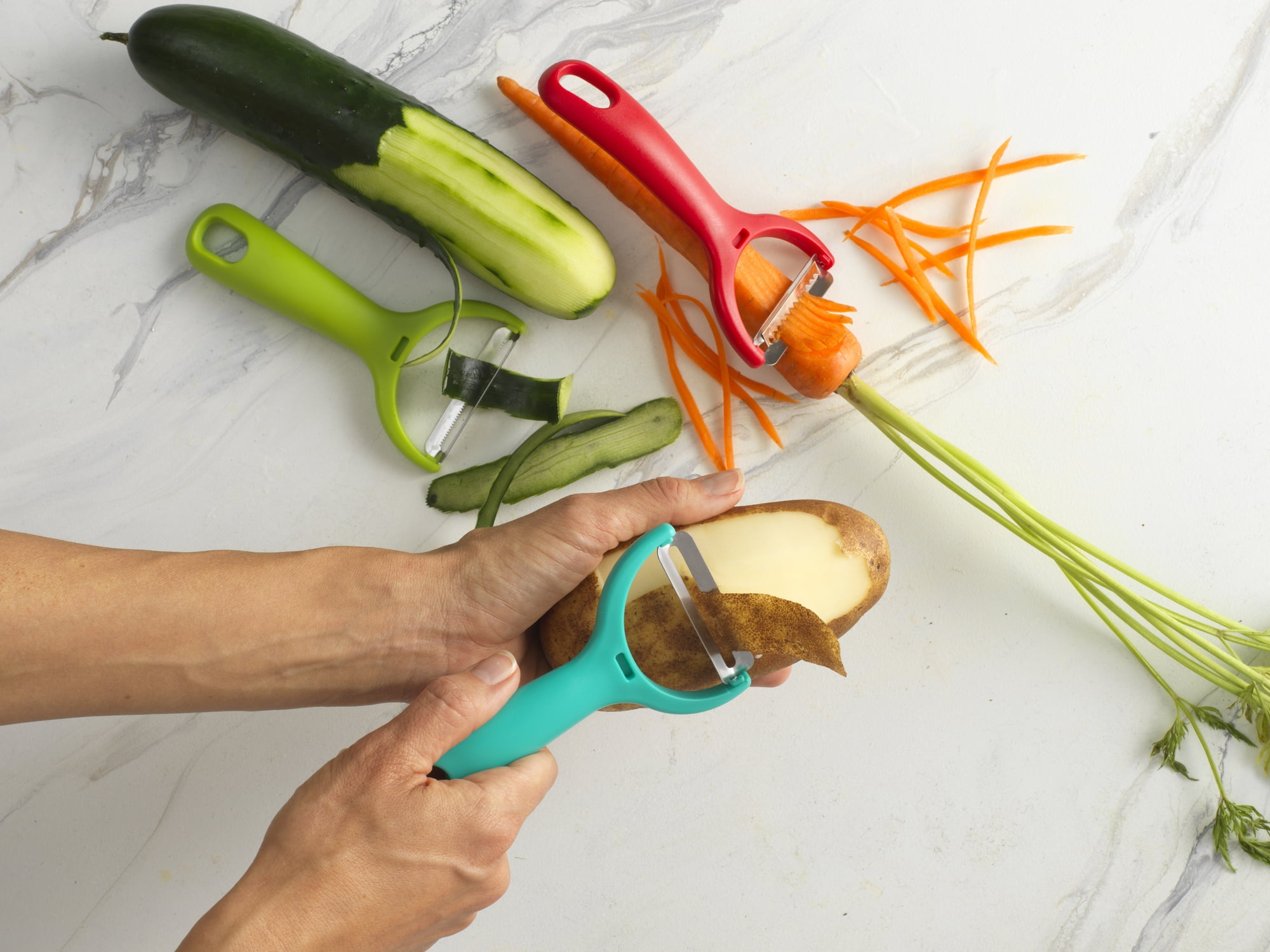 Potato Peeler - Julienne, Carrot, Vegetable, Fruits (Set of 3) – Home Goods  Mall