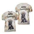 thumbnail image 3 of Happy Anniversary Newfoundland Celebrates Wedding Love Family Party All Over Print 3D Shirt Unisex Merch Newfie Dog Lover Gifts - 01015, 3 of 6