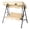 Beige, variant on Zimtown Beige Porch Swing Set, 3-Seat Outdoor Swing with Stand, Canopy & Removable Cushion