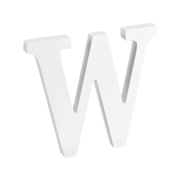 White Wood Letters 4 Inch, Wood Letters for DIY Party Projects (I)