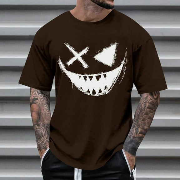 Men's Graphic Tees Printed Casual Summer Tee Tops Short Sleeve T-Shirts Fashion Tees