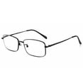 thumbnail image 4 of Mens Ultra-light Rectangle Black Reading Glasses 3.50 Anti-blue Light Classic Business Readers High-definition lenses Spring Hinge Titanium Alloy Presbyopic Glasses, 4 of 4