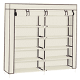 thumbnail image 5 of GZXS Shoe Rack with Cover, 6-Tier Shoe Organizer, Large Capacity Shoe Shelf for Closet, Entryway, Hallway, Beige, 5 of 10