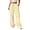 A758 Yellow, variant on Glisme Women's Pants Solid Color Elastic Waist With Pockets And Drawstring Summer Casual Women Wide Leg Trousers Size L Beige