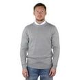 thumbnail image 6 of Socal Look Men's Sweater Crew Neck Long Sleeve Acrylic Pullover Heather Grey, XL, 6 of 7