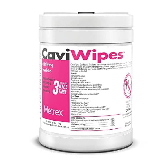 CaviWipes - Disposable Germicidal Cleaner & Healthcare Disinfecting Wipes, 160 Count
