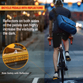 thumbnail image 4 of Pédales de Vélo 9/16 Pouces - Pédales de Bicyclette avec Réflecteurs - 3 Roulements Scellés Pédales VTT Pédales à Plateforme Grand pour Vélo de Montagne, BMX, Pédales de Vélo de Route, 4 of 7