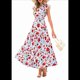thumbnail image 2 of Vestido Midi Estampado con Mangas Plisadas y Cuello en V Imagen 1, Talla M, 2 of 7